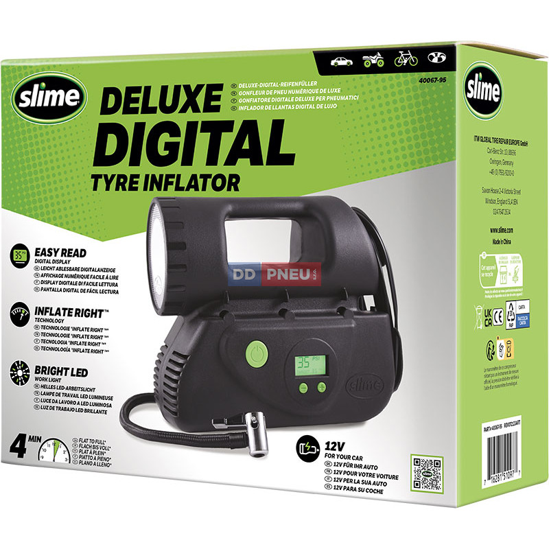 Kompresor SLIME Deluxe Digital Tyre Inflator s príslušenstvom